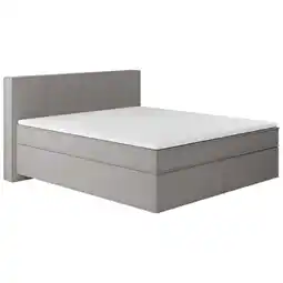 Möbelix Boxspringbett mit Topper Delia 180x200 cm Silberfarben Angebot