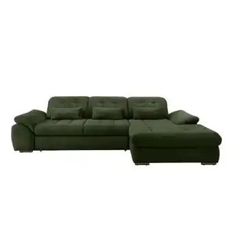 Möbelix Ecksofa mit Bettkasten Rigatti Dunkelgrün 314x184cm Angebot