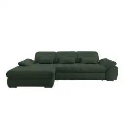 Möbelix Ecksofa mit Bettkasten Rigatti Dunkelgrün 184x314 cm Angebot