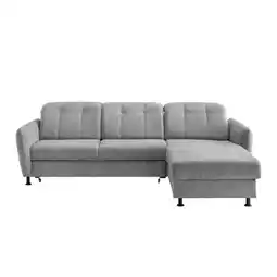 Möbelix Ecksofa Minori Chenille Silberfarben, S: 267x184 cm Angebot