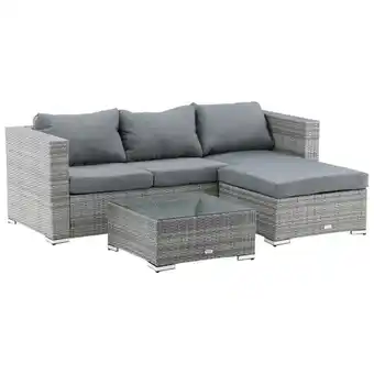 Möbelix Loungegarnitur 2-Tlg Rotterdam Metall/Kunststoff/Glas +kissen Angebot