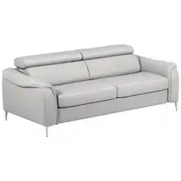 Möbelix Schlafsofa Pafos Platinfarbe Lederlook, Rindsleder B: 203cm Angebot