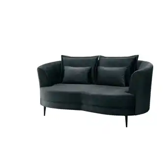 Möbelix 2-Sitzer-Sofa Blau Velours, Rücken Echt B: 179 cm Angebot