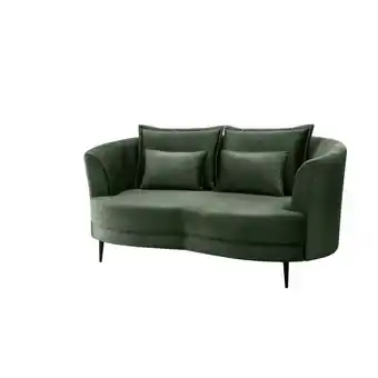 Möbelix 2-Sitzer-Sofa Dunkelgrün Velours, Rücken Echt B: 179 cm Angebot