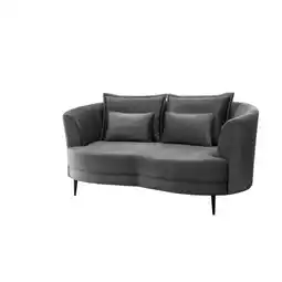 Möbelix 2-Sitzer-Sofa Grau Velours, Rücken Echt B: 179 cm Angebot