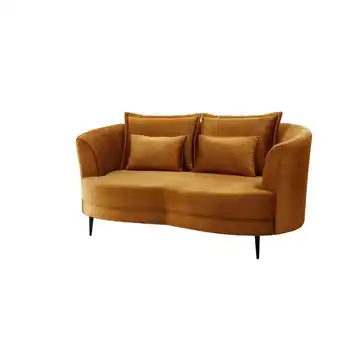 Möbelix 2-Sitzer-Sofa Gelb Velours, Rücken Echt B: 179 cm Angebot