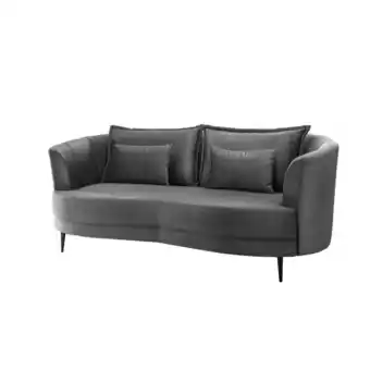 Möbelix 3-Sitzer-Sofa Pistaccio Grau Velours, Rücken Echt B: 209 cm Angebot