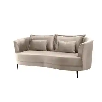 Möbelix 3-Sitzer-Sofa Pistaccio Beige Velours, Rücken Echt B: 209 cm Angebot