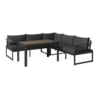 Möbelix Loungegarnitur 3-Tlg Barletta Holz/Metall/Textil mit Kissen Angebot