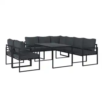 Möbelix Loungegarnitur 4-Tlg Bologna Metall/Textil/Glas mit Kissen Angebot