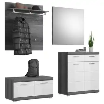 Möbelix Garderobe Scout Weiß/Rauchsilber B: 195 cm Angebot