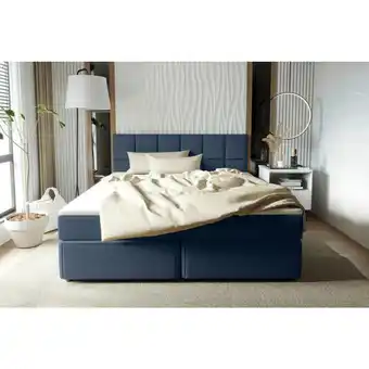 Möbelix Boxspringbett mit Topper Garda 120x200 cm Blau Angebot