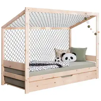 Möbelix Bodenbett mit Bettkasten 90x200 cm Naturfarben Angebot