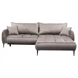 Möbelix Ecksofa mit Bettkasten Letto 260x189 cm Velours Beige Angebot