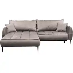 Möbelix Ecksofa mit Bettkasten Letto 189x260 cm Velours Beige Angebot