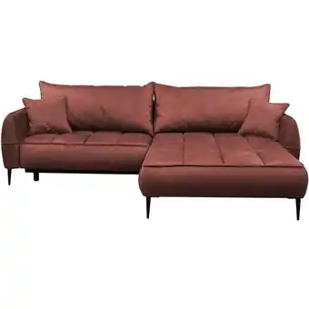 Möbelix Ecksofa mit Bettkasten Letto 260x189 cm Velours Koralle Angebot