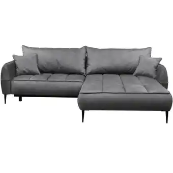 Möbelix Ecksofa mit Bettkasten Letto 260x189 cm Velours Grau Angebot