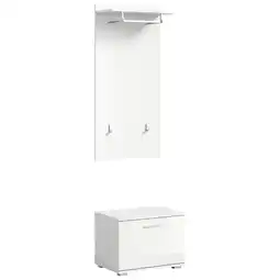 Möbelix Garderobe Prego Weiß Hochglanz inkl. Zubehör, B: 55 cm Angebot