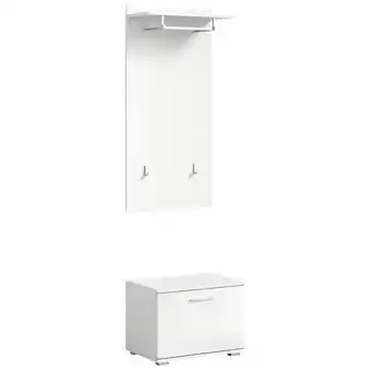 Möbelix Garderobe Prego Weiß Hochglanz inkl. Zubehör, B: 55 cm Angebot