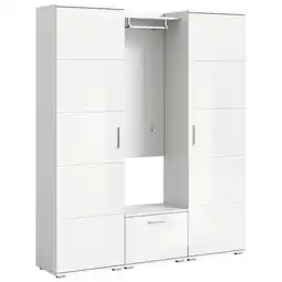 Möbelix Garderobe 4- Teilig Prego Weiß inkl. Zubehör, B: 165 cm Angebot