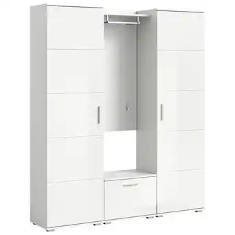 Möbelix Garderobe 4- Teilig Prego Weiß inkl. Zubehör, B: 165 cm Angebot