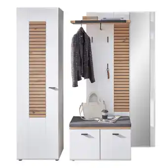 Möbelix Garderobe Fresno Eiche Artisan/Weiß B: 187 cm Angebot