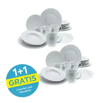 Möbelix Kombiservice Keramik 4 Personen Geschirr Set Weiß Angebot