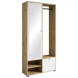 Möbelix Garderobe Dino Weiß Eiche Artisan Dekor B: 90 cm Angebot