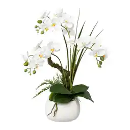 Möbelix Kunstpflanze Orchideen Weiß, Topf: Weiß, H: 46 cm Angebot