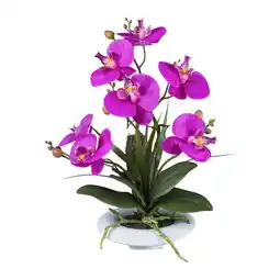 Möbelix Kunstpflanze Orchideen Lila, Topf: Weiß, H: 41 cm Angebot