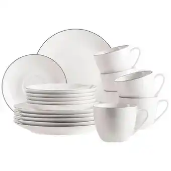 Möbelix Kaffeeservice Felise Porzellan 6 Personen Geschirr Set Angebot