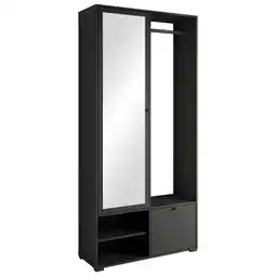 Möbelix Garderobe Dino Schwarz Matt B: 90 cm Angebot