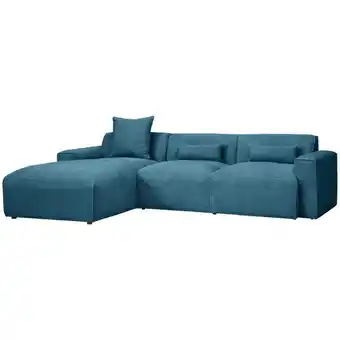 Möbelix Ecksofa mit Zierkissen Pearl Hellblau 196x303 cm Angebot