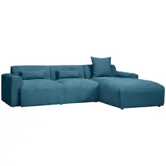 Möbelix Ecksofa mit Zierkissen Pearl Hellblau 303x196 cm Angebot