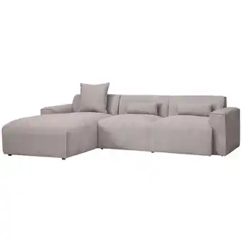 Möbelix Ecksofa mit Zierkissen Pearl Taupe 196x303 cm Angebot