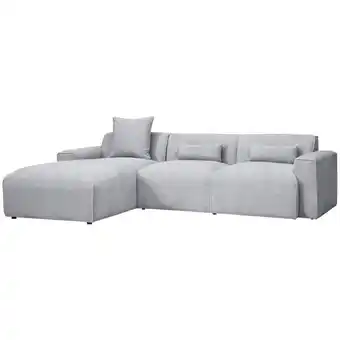 Möbelix Ecksofa mit Zierkissen Pearl Grau 196x303 cm Angebot