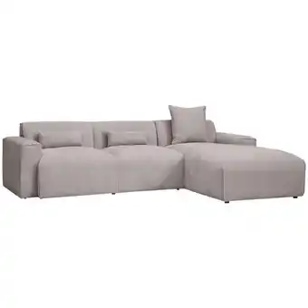 Möbelix Ecksofa mit Zierkissen Pearl Taupe 303x196 cm Angebot