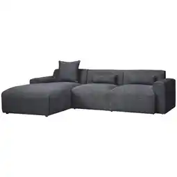 Möbelix Ecksofa mit Zierkissen Pearl Graphitfarben 196x303 cm Angebot