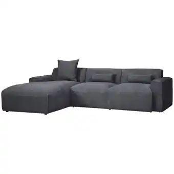 Möbelix Ecksofa mit Zierkissen Pearl Graphitfarben 196x303 cm Angebot