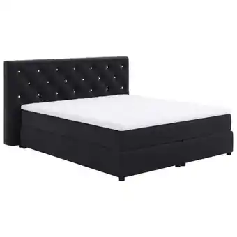 Möbelix Boxspringbett Castle Schwarz Lf: 180x200 cm Angebot