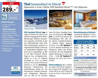 Lidl Reisen Tirol Sonnenskilauf im Zillertal Angebot