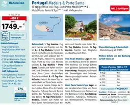 Lidl Reisen Portugal Madeira & Porto Santo Angebot