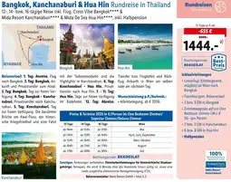 Lidl Reisen Bangkok, Kanchanaburi & Hua Hin Rundreise in Thailand Angebot