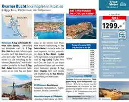 Lidl Reisen Kvarner Bucht Inselhüpfen in Kroatien Angebot