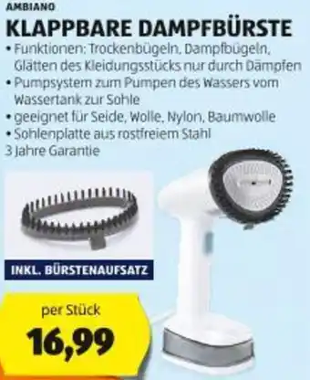 Hofer Klappbare dampfbürste tragbarer Angebot