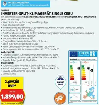 Hofer Inverter-split-klimagerät single cebu Angebot