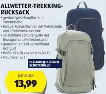 Hofer Allwetter-trekking- rucksack Angebot