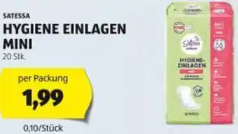 Hofer Hygiene einlagen mini Angebot