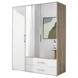 Möbelix Kleiderschrank M. Spiegel 3trg Lembo San Remo/weiß B: 155 Cm Angebot