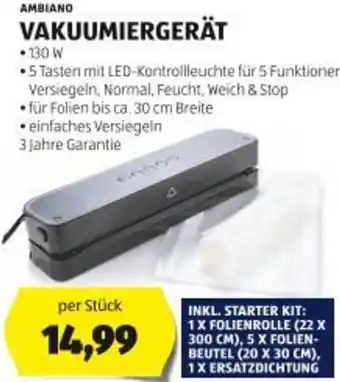 Hofer Vakuumiergerät Angebot